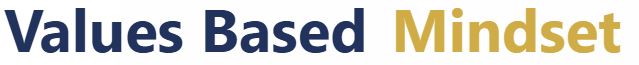values based mindset logo blue and gold